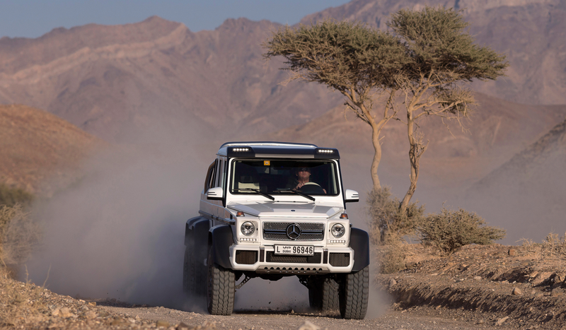 Illustration for article titled Here Is The Outrageous Mercedes G63 AMG 6x6 In All Its Six-Wheeled Glory